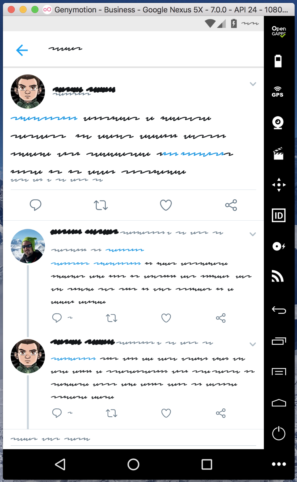 Twitter in Genymotion without modification